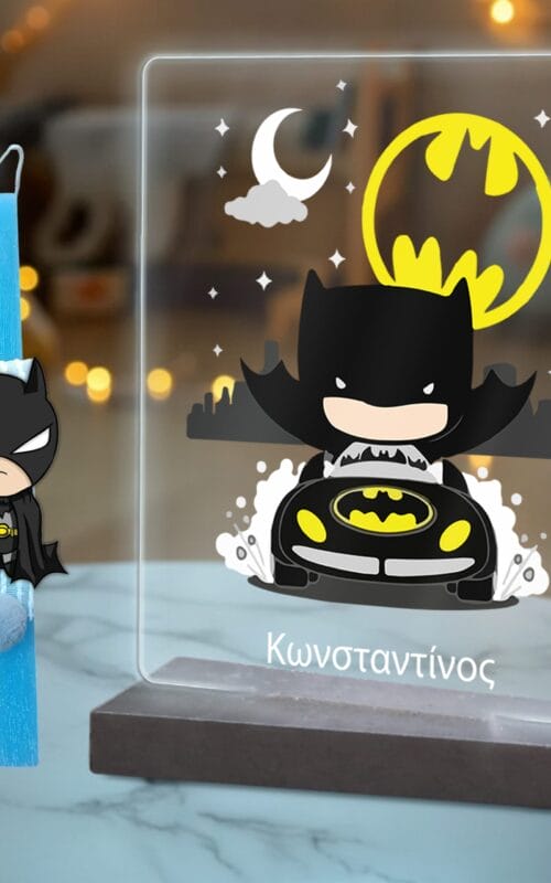 batman plexiglass Λαμπάδα Batman με plexiglass