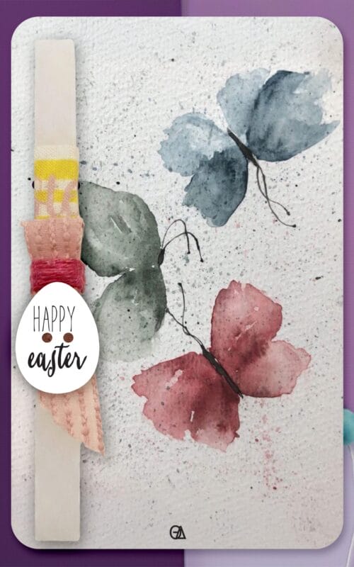 Λαμπάδα Watercolor Butterfly