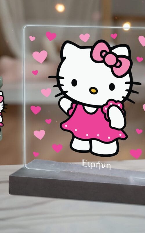 hello kitty plexiglass Λαμπάδα Hello Kitty με plexiglass
