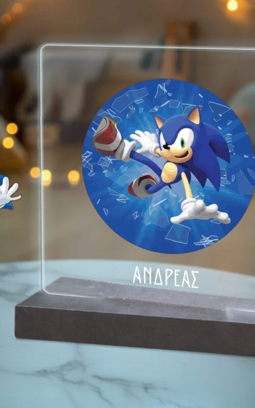 Λαμπάδα Sonic με plexiglass
