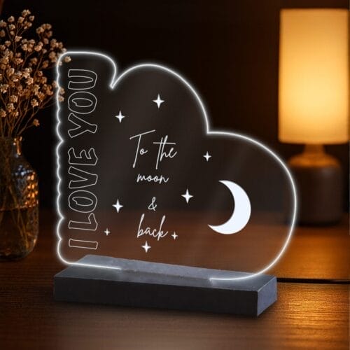 Φωτιστικό plexiglass to the moon & back