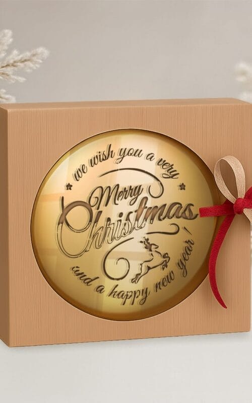 Κάδρο χρυσό με αφιέρωση Merry Christmas