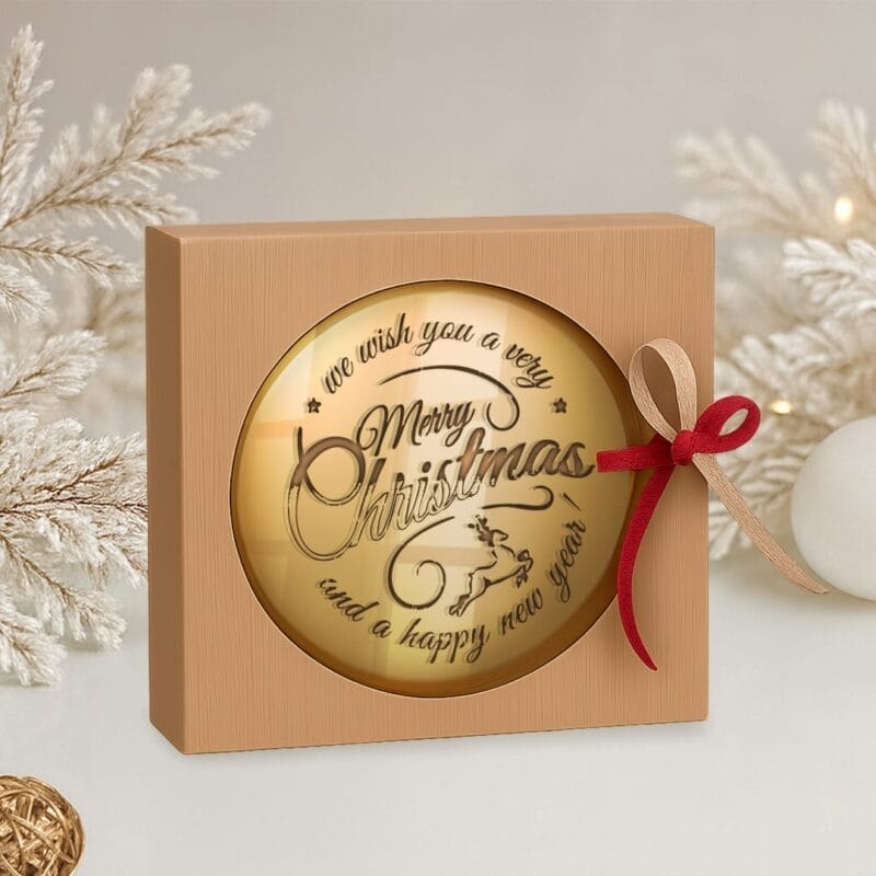 Κάδρο χρυσό με αφιέρωση Merry Christmas