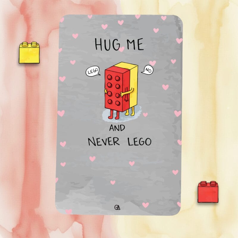 Λαμπάδα Couple HUG ME AND NEVER LEGO