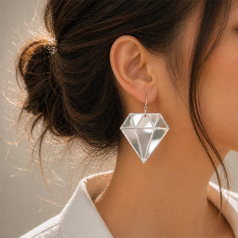 Σκουλαρίκια από Plexiglass Modern Diamond