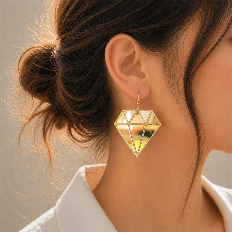 Σκουλαρίκια από Plexiglass Modern Diamond